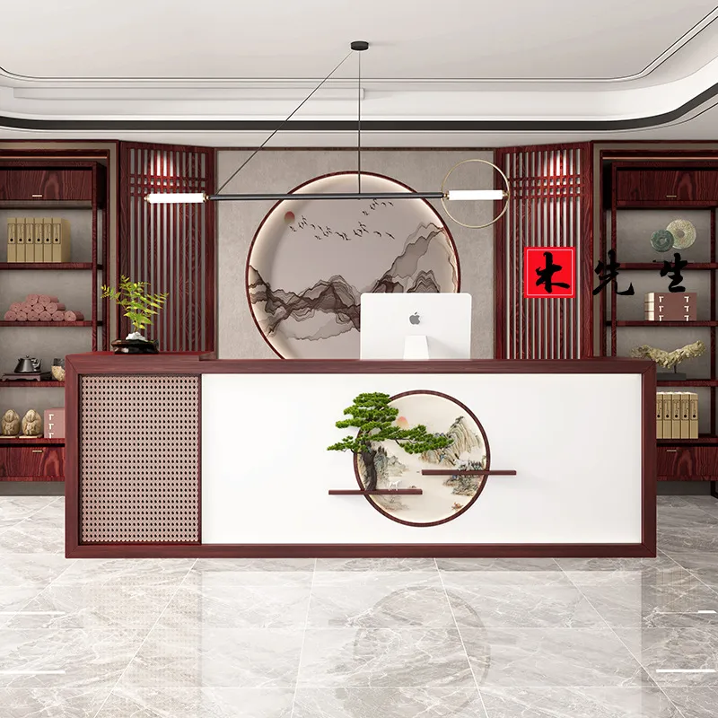 Solid Wood Reception Desk New  - Wellness Spa With Hotel recension och pris