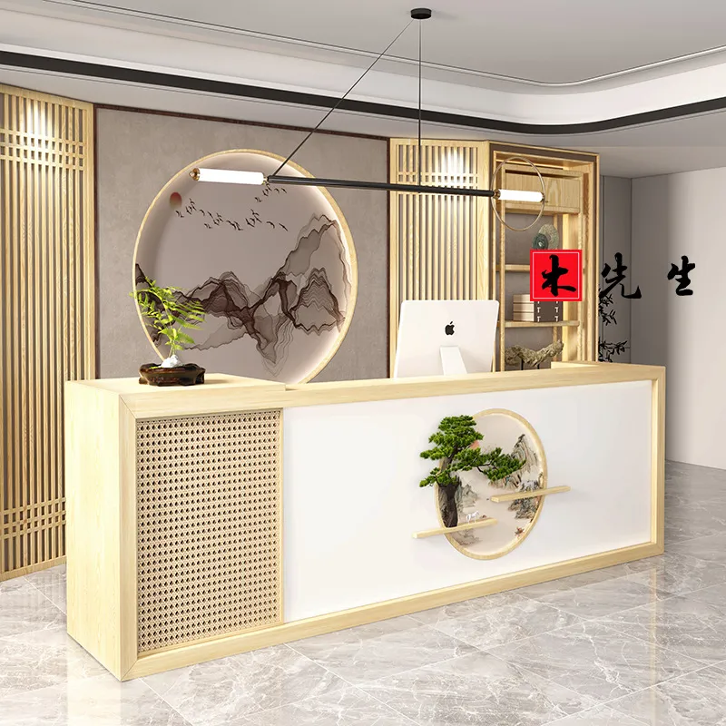 Solid Wood Reception Desk New  - Wellness Spa With Hotel recension och pris